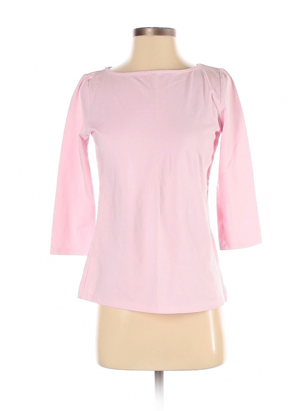 CHADWICK’S Pale Pink Boatneck 3/4 Sleeve Top